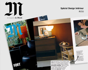 The RM031 lamp featured in the Special Design issue of M Le magazine du Monde! 